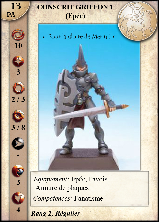 Conscrit Griffon 1 (Épée)